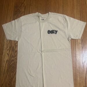 Obey Men's Tan Short Sleeve Tee